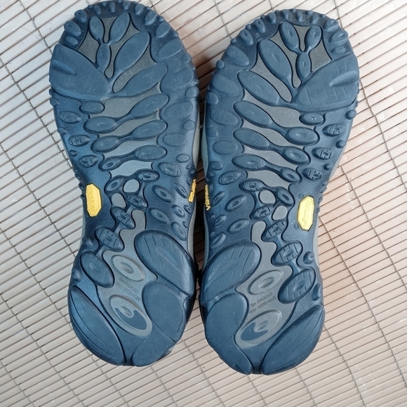 Merrell men's sz 12 brown leather Vlcrow hook & loop close hiking sandals. 39pm - Picture 11 of 11